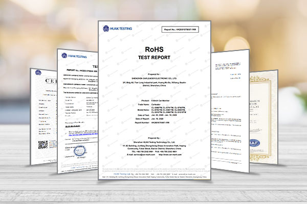 Monitor y cámara inalámbricos para certificaciones de furgonetas