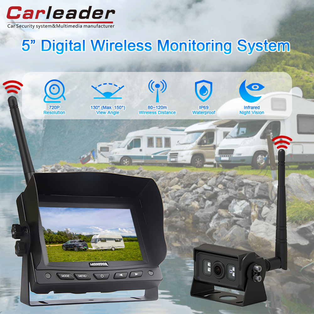 Actualice a un monitoreo más inteligente con Carleader de 5 pulgadas 2.4G LCD TFT Sistema de cámara inalámbrica digital