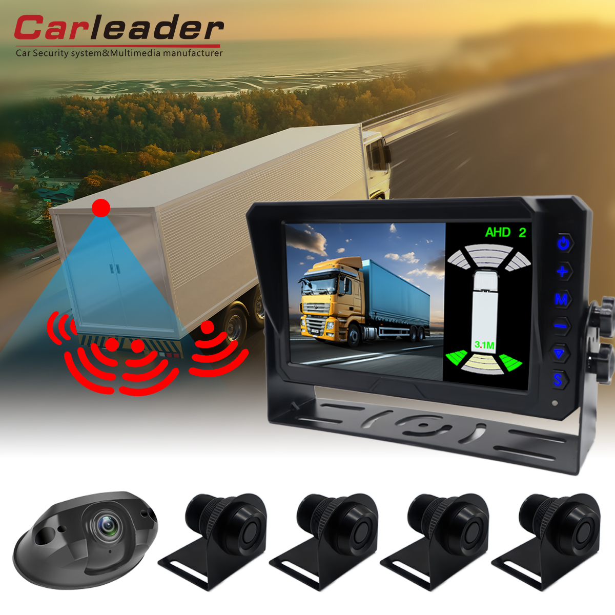 Sistema de monitoreo de inversión de radar de estacionamiento de 7 pulgadas de Carleader ---- Ideal para estacionamiento y inversión