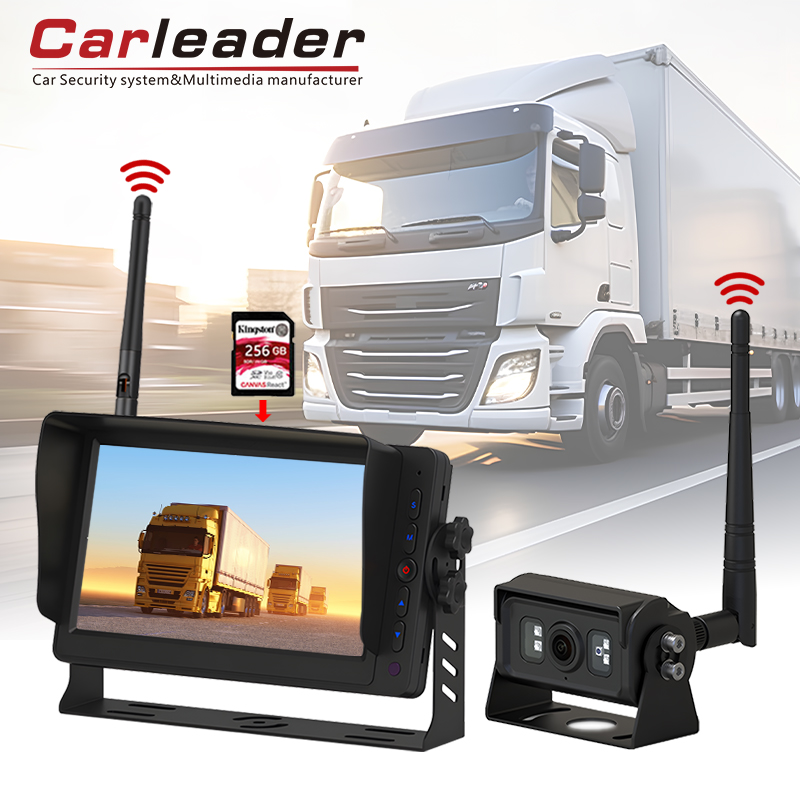 Carleader de 7 pulgadas DVR Registro de 2.4GHz Sistema de monitoreo inalámbrico digital ---- Asegure su seguridad de conducción