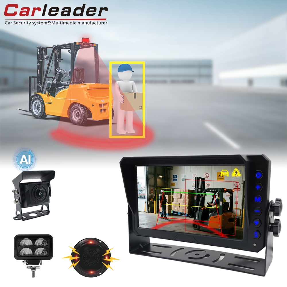 Elevar la seguridad operativa de elevación con el sistema de monitoreo de detección de IA Carleader con luz de advertencia en forma de U para la carretilla elevadora
