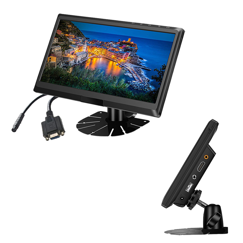 Carleader Monitor HD con pantalla IPS de 9 pulgadas compatible con entradas CVBS+HD+VGA