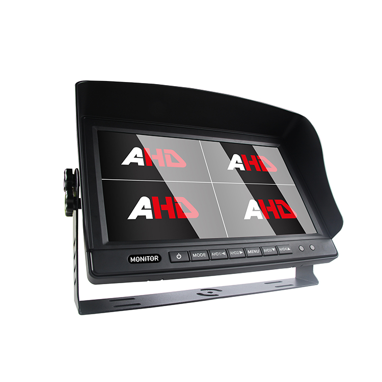 Carleader Monitor de vehículo con vista cuádruple y entradas AHD de 4 canales de 10,1 pulgadas