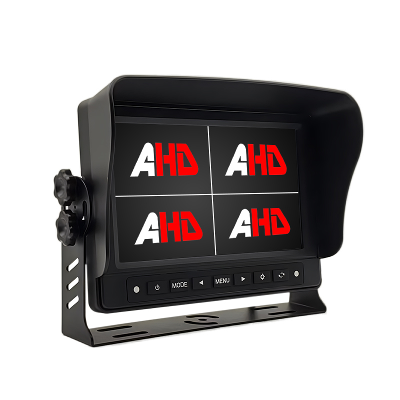 Monitor para camiones de alta resistencia con pantalla dividida cuádruple impermeable de 7 pulgadas Carleader