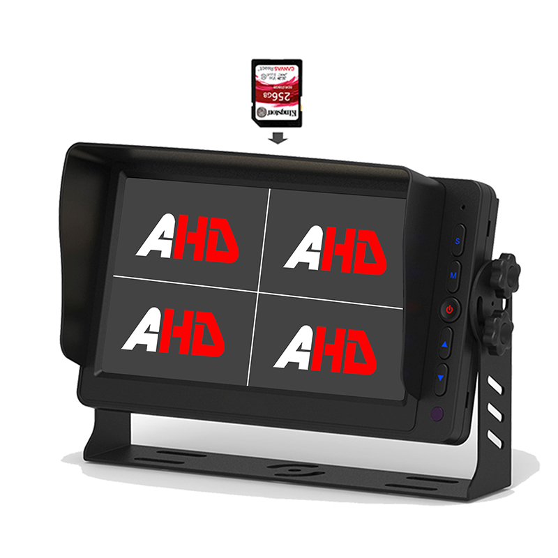 Carleader Monitor AHD de grabación de vídeo para camión con pantalla cuádruple de 7 pulgadas Carleader Monitor AHD de grabación de vídeo para camión con pantalla cuádruple de 7 pulgadas