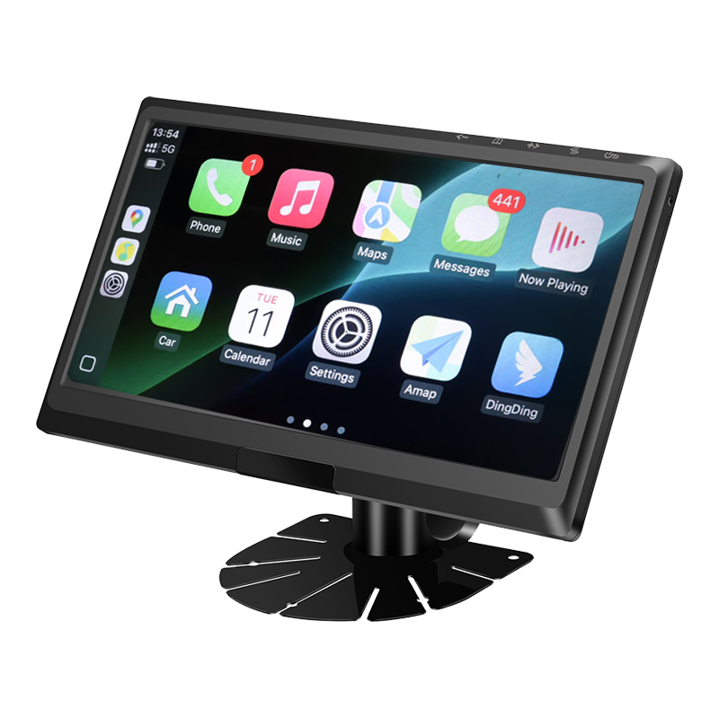 Carleader Monitor de vehículo con entrada de señal IPS AHD de 9 pulgadas compatible con CarPlay Multimedia