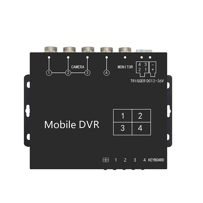 DVR para vehículo AHD de 4 canales con grabación de 512 GB y vista dividida multicámara