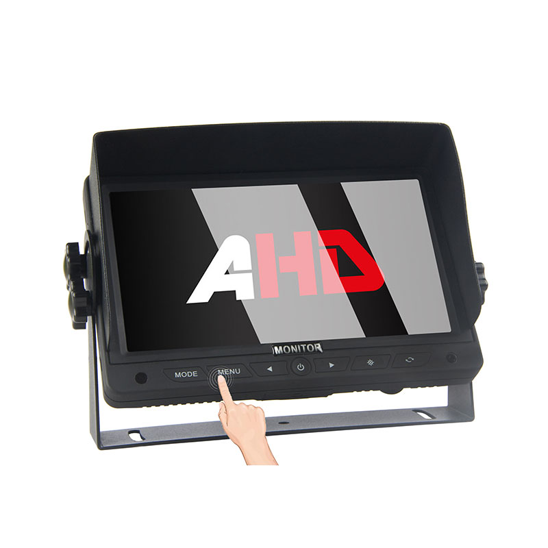 Monitor de coche AHD de 7 pulgadas con botón táctil