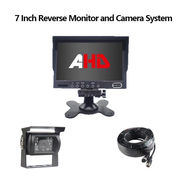Monitor de visión trasera del automóvil AHD de 7 pulgadas y kit de cámara