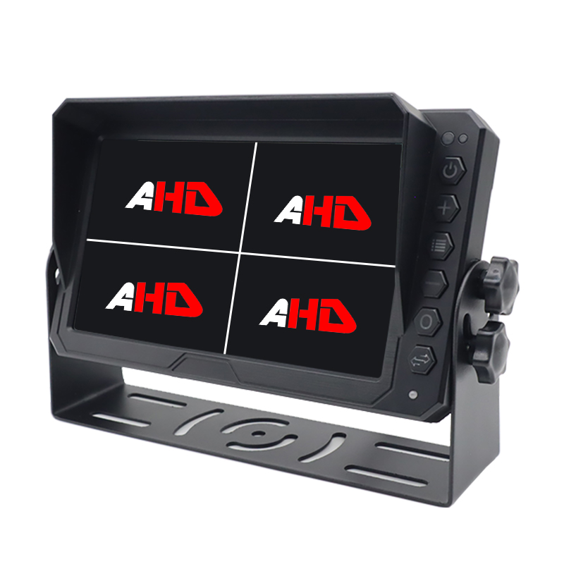 Monitor de coche con visión trasera cuádruple AHD de 7 pulgadas para camión