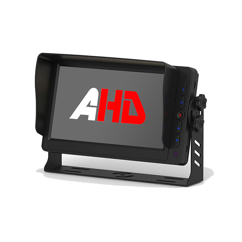 Monitor para vehículos AHD de 7 pulgadas con 5 botones retroiluminados y entradas de video duales