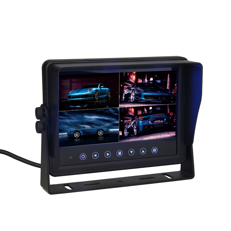 Pantalla impermeable LCD dividida cuádruple HD de 7 pulgadas