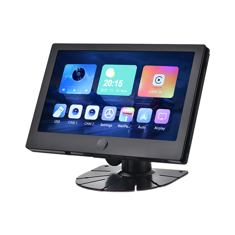 Monitor de vehículo IPS 2AV AHD de 7 pulgadas compatible con CarPlay Multimedia