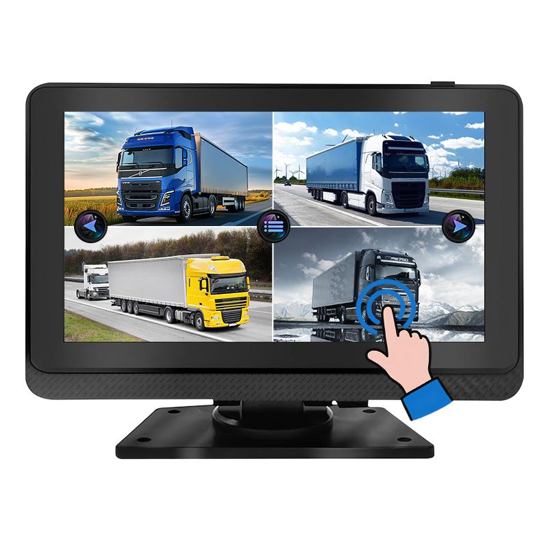 Monitor DVR de la vista del patio del vehículo de la pantalla táctil de 7 pulgadas con la grabación 1080P
