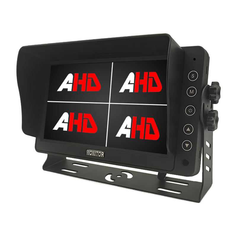 Monitor para vehículos de 7 pulgadas con 4 entradas AHD y grabación 720P