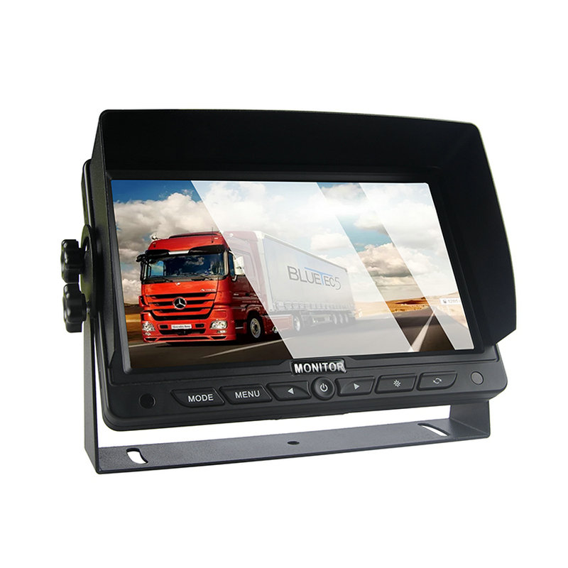 Pantalla de marcha atrás de 7 pulgadas Pantalla de montaje en tablero de camiones pesados ​​de seguridad para automóviles